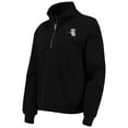 thumbnail image 2 of Women's The Wild Collective Black Chicago White Sox Two-Hit Quarter-Zip Pullover Top, 2 of 4
