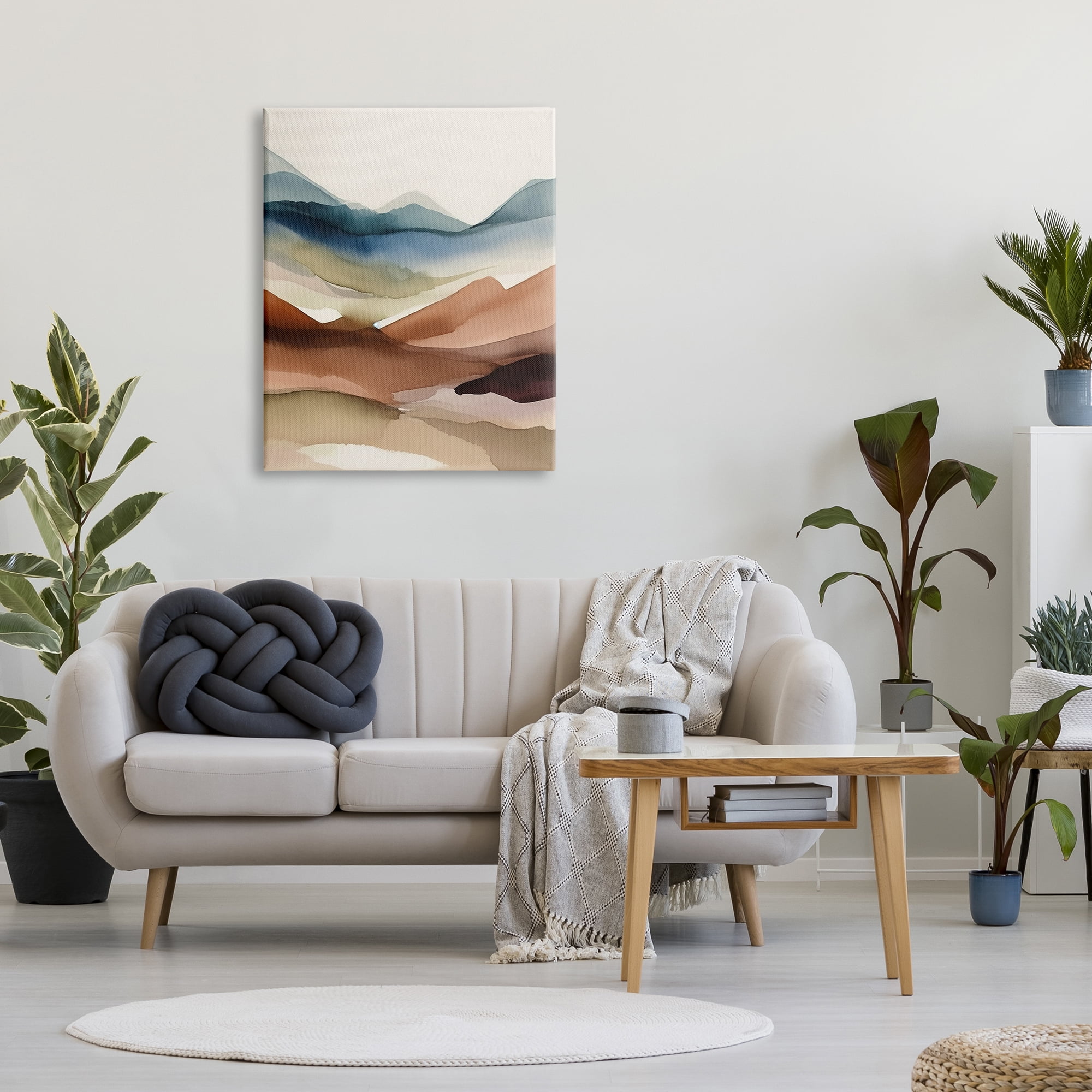 Stupell Industries Abstract Desert Landscape Landscape Painting Gallery Wrapped Canvas Art Print Wall Art, 30 x 40