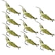 thumbnail image 2 of 10 unidades de señuelos de pesca de camarón blandos, 4 cm, PVC transparente, cebo para lubina de agua salada, ligeros, 2 of 5