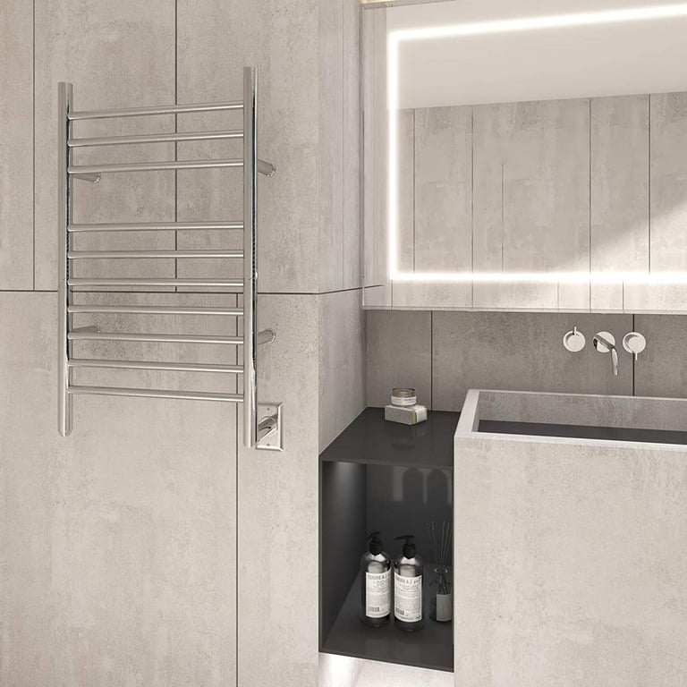 HEATGENE Electric Towel Warmer, Wall Mounted Hardwired Narrow (19.7in) Towel  Warmer, Compact Heated Electric Towel Racks - Brushed - Walmart.com
