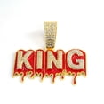 thumbnail image 5 of Hip Hop Cuban Chains Red Drip Oil Letters KING Pendant Necklace With 15mm Miami Cuban Chain Iced Out Bling HipHop Necklaces Fashion Jewelry, 5 of 6