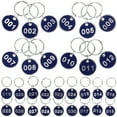 thumbnail image 3 of MOVTOTOP 30 Pcs Étiquettes Rondes de Numéro Marquage Étiquettes de Numéro Porte-Clés Étiquettes de Numéro pour Identification, 3 of 6