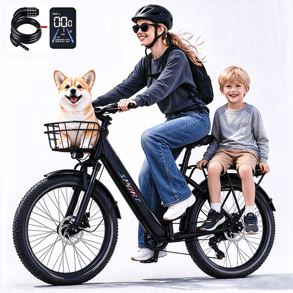 KAZEFLOW F29 Electric Bike for Adults, 26" All Terrain Ebike, 750W Brushless Motor, Max 20MPH, 48V 15Ah Removable Battery, 7-Speed Gears, Front Suspension, Class 2 UL 2849