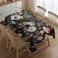 thumbnail image 2 of Red Mushroom Flower Black Pattern Rectangle Tablecloth 60"x84",Waterproof Polyester Rectangle Table Cloth, Wipeable Spillproof Polyester Tablecloth for Dining, Camping, Indoor and Outdoor, 2 of 5