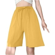 Biker Shorts Women Summer Dressy Loose Ca Sual Quarter Pants With Pockets Hiking Outdoor Summer Sweatpants