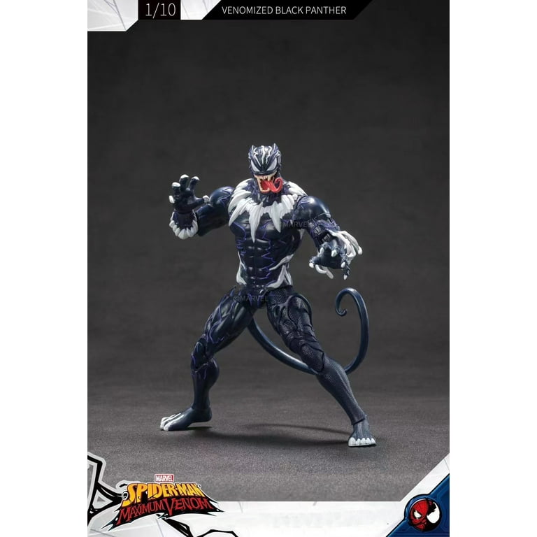 TIM Legends Series “Venomized” Black Panther Action Figure Model