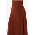 thumbnail image 5 of Women's Simple Foldover Stretch A-Line Flared Knee Length Skirt Comfy Stylish, 5 of 7