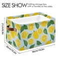 thumbnail image 3 of Leaf and Lemon Slice Storage Bins with Handle Fabric Organizer Basket Foldable Box 1 Pack 14.2x10.2x8.3, 3 of 8