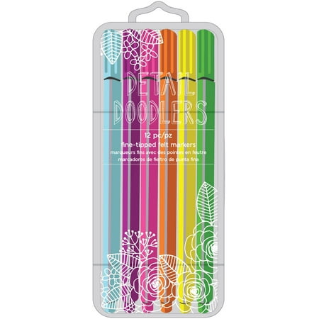 UPC: 0718813579735 | American Crafts Detail Doodlers Fine Felt Tip 12/Pkg-Brights