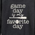 thumbnail image 3 of Instant Message - Game Day Favorite Day - Women's Lightweight French Terry Long Sleeve Shirt, 3 of 6