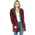 thumbnail image 5 of Safus Wearable Blanket Hoodie in Thick Fleece Jacket with Pocket - Burgundy - Large Size - for Women and Men, Warm and Cozy, 5 of 8