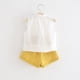 thumbnail image 3 of Gibobby Conjunto de sudadera y pantalón para niños Conjunto de camiseta para bebé con volantes y bordado para niños pequeños, conjunto de ropa y conjunto para(Amarillo, 3-4 Años), 3 of 5