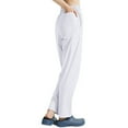 thumbnail image 4 of Olyvenn Women's Work Pants Breathable Quick Dry Scrubs Joggers Nurses Medical Professionals Straight Leg Uniform Trousers White L, 4 of 4
