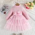 thumbnail image 6 of Toddler Valentines Day Dress for Girls Long Sleeve Tiered Tulle Dresses with Bow Girls Summer Dresses Party Dresses for Girls 12-18 Months, 6 of 9
