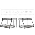 thumbnail image 4 of UHOMEPRO Twin over Full Bunk Bed, Metal Bunk Bed Frame with Full Length Guardrails, Reversible Ladder, Heavy Duty Low Profile Bunk Bed for Boys Girls, No Box Spring Needed, Black, 4 of 12