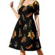 thumbnail image 3 of Superhéroes - Vestido plateado de manga corta, elegante vestido de novia para invitada, traje de verano para mujer, elegante vestido de fiesta para mujer, 3 of 7
