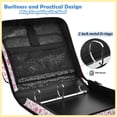 thumbnail image 4 of Zipper Binder with Shoulder Strap 2 inch 3 Ring Waterproof File Folder Organizer Bag 500 Sheet Pink Dog and Heart, 4 of 8