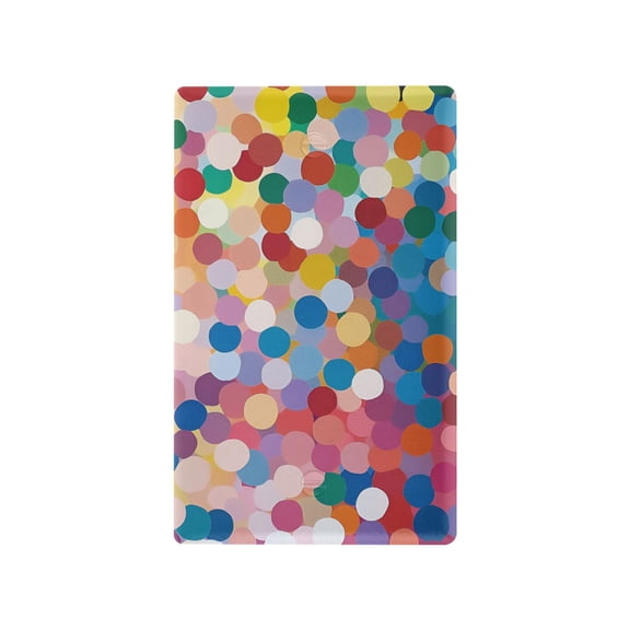 Yayeee Blank Wall Plate Cover 1-Gang 4.5"x2.7" Home Unused Decorative Outlet, Light Colorful Circles