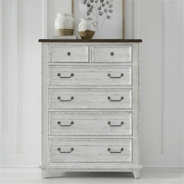 River Place 6 Drawer Chest - Riverstone White