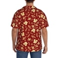 thumbnail image 3 of Yiaed Golden Squirrels Holiday Print Mens Casual Wrinkle Free Shirts Short Sleeve Button Down Summer Stretch Dress Shirt-Small, 3 of 5