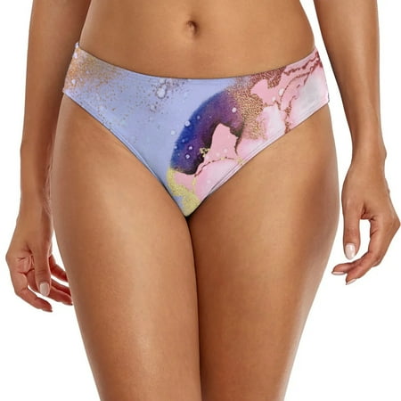 Gibobby Bikini Bottoms for Women String Swim Bottom Adjustable Side Tie Bikini Bottom Low Rise Swimsuit Bottom(Yellow XL)