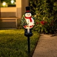 thumbnail image 6 of LOWLHOME Solar Christmas Pathway Lights Outdoor, Dynamic LED Yard Stake Decor with Christmas Snowman, IP44 Waterproof Garden Lawn Patio Holiday Display Ambient Lights, 6 of 7
