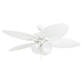 thumbnail image 1 of Prominence Home Palm Lake 52" Indoor Outdoor Ceiling Fan with Pull Chain, White, 1 of 16