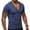 Dark Blue, variant on CYMMPU Men's Solid Linen Blend Short Sleeve Button-Down Shirt with Multi-Pockets, Breathable for Summer Beige L