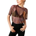 thumbnail image 1 of SAYOO Camiseta de malla sexy femenina, camiseta transparente de manga corta SAYOO moda, 1 of 5
