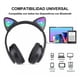 thumbnail image 5 of Audifonos Orejas De Gato Bluetooths 5.1 Led Diadema Niños Negro, 5 of 5