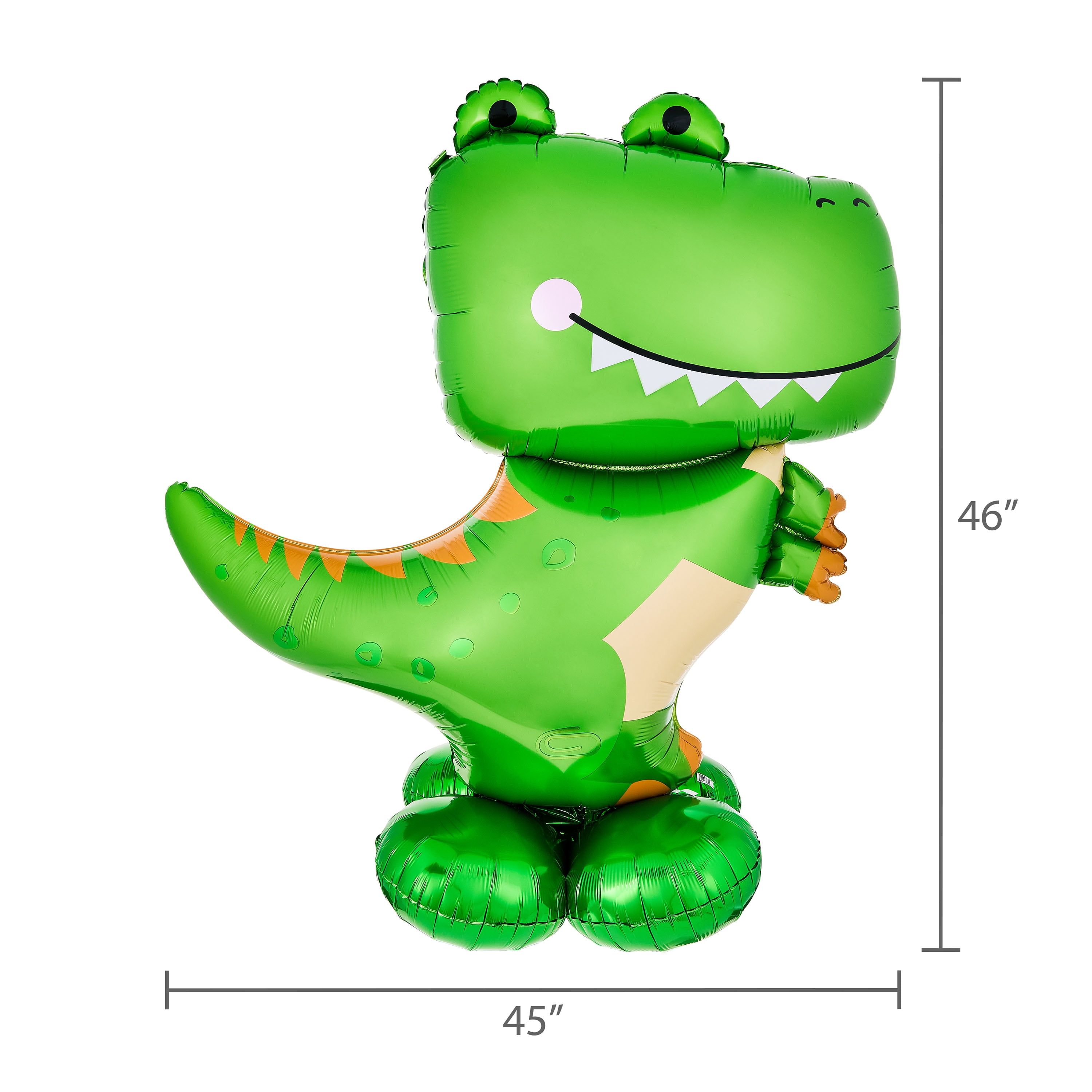 46" Green Air-Filled T-Rex Balloon, by Way To Celebrate