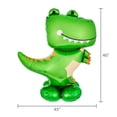 thumbnail image 4 of 46" Green Air-Filled T-Rex Balloon, by Way To Celebrate, 4 of 5