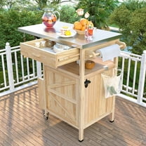 Outdoor Grill Cart with Stainless Steel Top