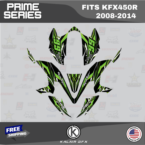 Kalair GFX Graphics Kit for Kawasaki ATV KFX 450R (2008-2014) Prime Series