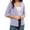 Purple, variant on Women's 3/4 Sleeve Shrugs Lightweight Open Front Cropped Cardigan for Women