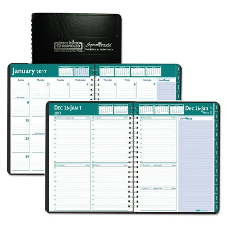 House Of Doolittle Refill Appointment Book House of Doolittle Recycled Express Track Weekly/Monthly Appointment Book, 5 x 8, Black, 2018-2019 ()
