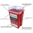 thumbnail image 2 of Sharps Container for Professional and Home Use - 1 Quart / 946mL Small Size Tall Sharp Container Needle Disposal Containers for Needles Pack of 1, 2 of 5