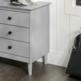 thumbnail image 6 of Walker Edison Classic Modern 3-Drawer Solid Wood Nightstand, Grey, 6 of 21