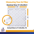 thumbnail image 2 of Filter King 17.25x26x1 Air Filter | 12-PACK | MERV 13 HVAC Pleated A/C Furnace Filters | MADE IN USA | Actual Size: 17.25 x 26 x .75", 2 of 5