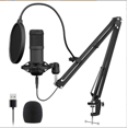 thumbnail image 1 of Usb Streaming Podcast Pc Microphone, Professional 192Khz/24Bit Studio Cardioid Condenser Mic Kit With Sound Card Boom Arm Shock Mount Pop Filter, For Skype Youtuber Karaoke Gaming Recording, 1 of 5