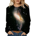 thumbnail image 5 of IWRICH Women's Long Sleeve Crew Neck T Shirts Space Printed Tees Causal Fashion Rave Clothes 12-Purple L, 5 of 5