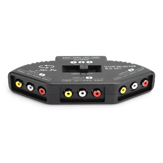 Conmutador AV, 3 en 1 salida RCA Splitter Audio Video Converter Funcionalidad de alta precisión