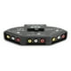 thumbnail image 3 of Selector de interruptor negro divisor RCA de audio y vídeo 3 en 1 con cable AV para DVD VCD VCRNegro, 3 of 8