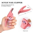 thumbnail image 3 of Acrylic Nail Clipper, Fake Nails Tips Cutter for Home IY Salon, Trimmer for Nail Art Manicure, Professional Clippers Tool for Artificial False Nail Tech, Pink Cap, 3 of 5