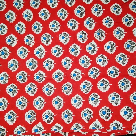 New Era Creation Red, Indian Hand Block Printed Fabric By The Yard,Table Cover,Farmhouse Decor,Linen Set,Wedding Tablecloth mom Gift