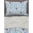 thumbnail image 3 of Nautical Comforter & Sham Bedding Set, Various Sea Shell Pattern Underwater Bubbles Ocean Maritime Print, 3 pcs Duvet Set Microfiber Filling Quilt, 5 Sizes, Indigo Pale Blue Purple, by Ambesonne, 3 of 4