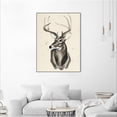 thumbnail image 2 of Giant Art Canvas  24x32 Watercolor Deer Head 3 Framed in Multi-Color, 2 of 3