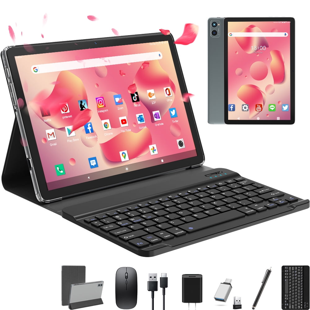 Besøg bedsteforældre tæt dansk Android 11.0 Tablet with Keyboard Case, 8GB RAM 128GB ROM , 8 Core ,  7000mAh , 2.4G/5G WiFi Bluetooth 5.0, GPS, 8MP+13MP Dual Camera -  Walmart.com