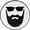 Beard Man Set, variant on Ball Tatt Golf Ball Stamp Marker Self-Inking Quick-Dry Stamper, Black (Beer Mug)