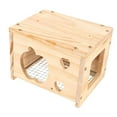 thumbnail image 3 of Casa de madera para pájaros para interior de jaula, nido de invierno, caja nido decorativa de madera para periquitos, cotorras, agapornis, pinzones y, 3 of 9